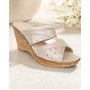Papuci dama bej din piele naturala cu perforatii decorative si talpa tip pana PAP87BEJ
